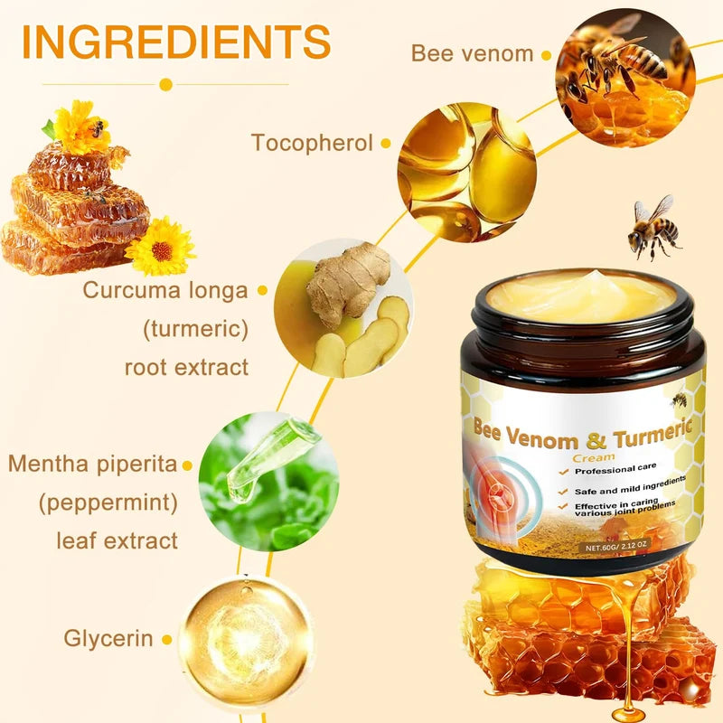 HOUKEA Bee Venom & Turmeric Cream – Nourishing Face Cream for Smooth, Radiant & Healthy-Looking Skin