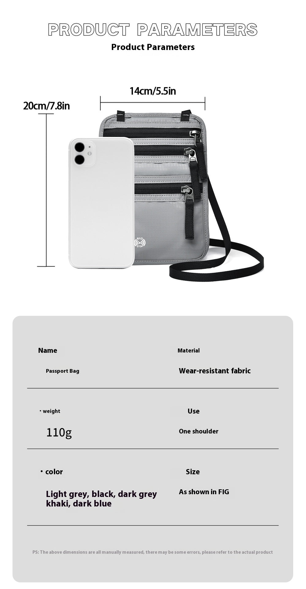 **Multi-Functional Travel Passport Bag – Compact Document Organizer for Passport, Cards, Cash & Travel Essentials**