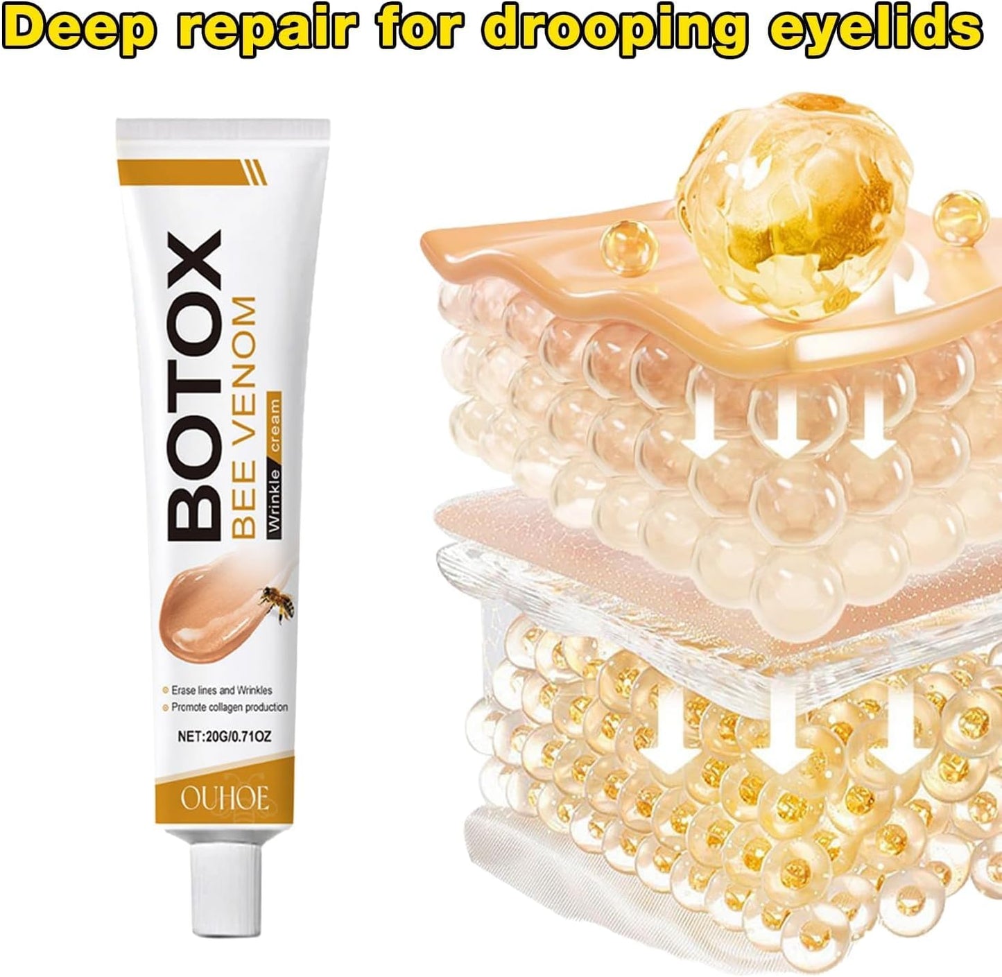 **OUHOE Bee Venom Wrinkle Cream – Anti-Aging Face Moisturizer for Fine Lines & Smooth-Looking Skin**