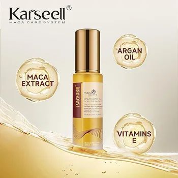 Karseell- Maca Essence Oil 50ml & Hair Repair Collagen 500ml Combo- Hair Repair Treatment for Dry, Damaged & Frizzy Hair