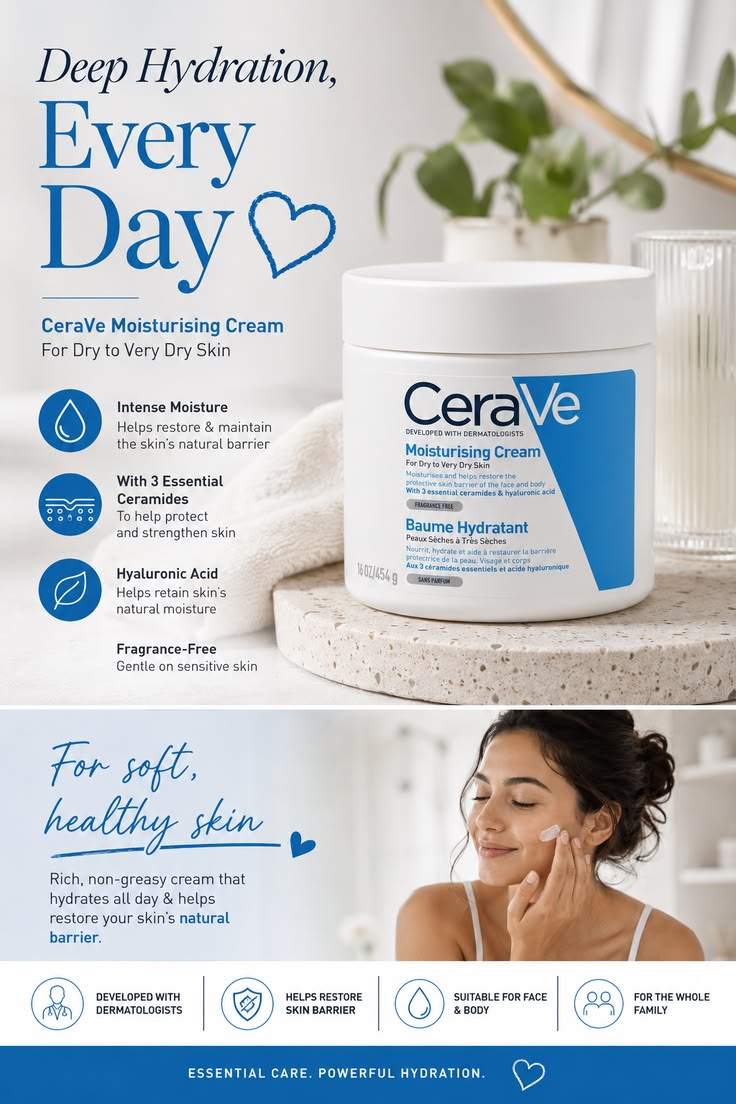 **Hydrating Moisturizing Face Cream – Lightweight Daily Skin Moisturizer for Soft, Smooth & Hydrated Skin**