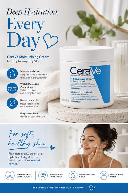 **Hydrating Moisturizing Face Cream – Lightweight Daily Skin Moisturizer for Soft, Smooth & Hydrated Skin**