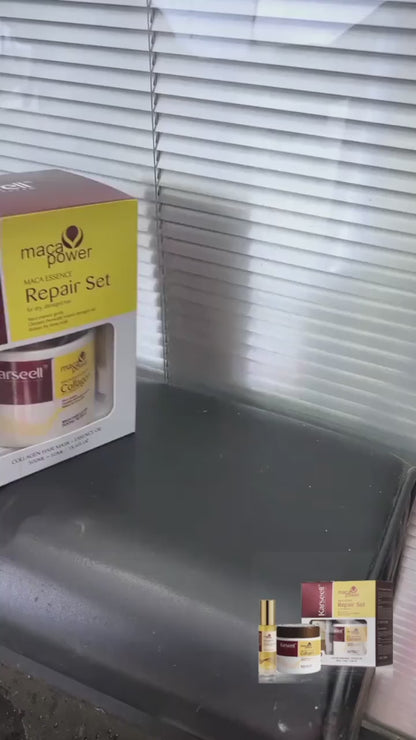 Karseell- Maca Essence Oil 50ml & Hair Repair Collagen 500ml Combo- Hair Repair Treatment for Dry, Damaged & Frizzy Hair
